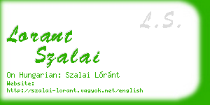 lorant szalai business card