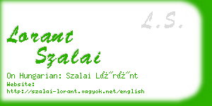 lorant szalai business card